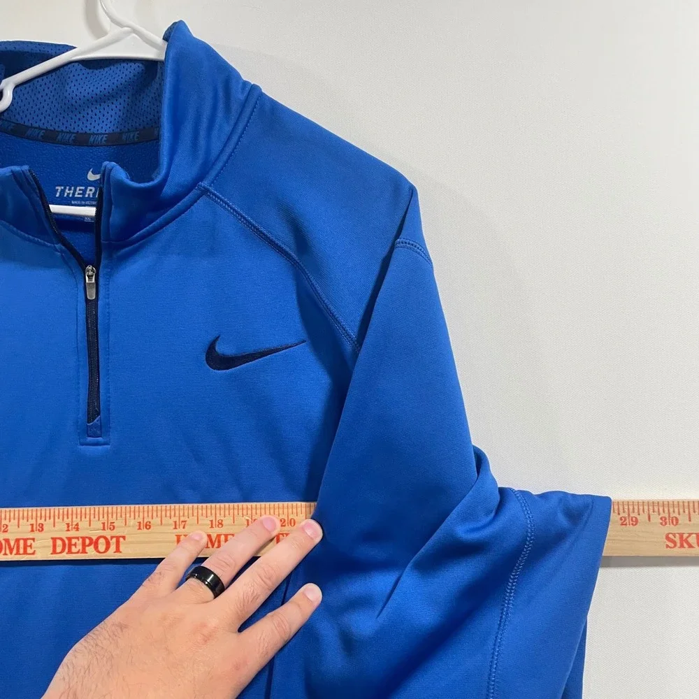 Nike Therma-FIT Mens‎ 2XL Royal Blue Quarter Zip Pullover Fleece 645383-480